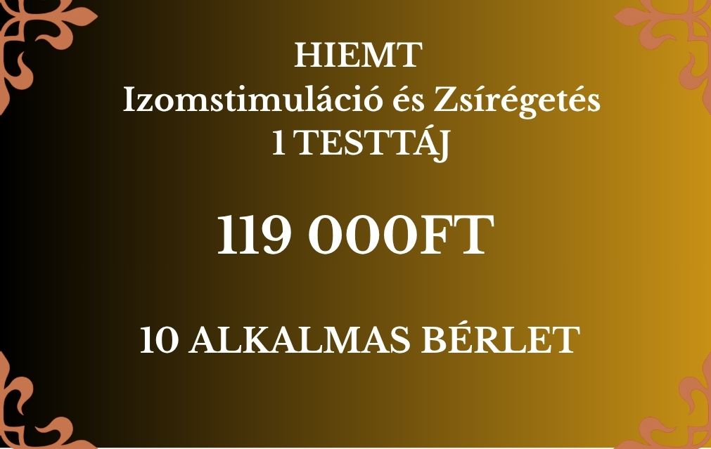 HIEMT Izomstimuláció és Zsírégetés - HATALMAS NYÁRI AKCIÓVAL!