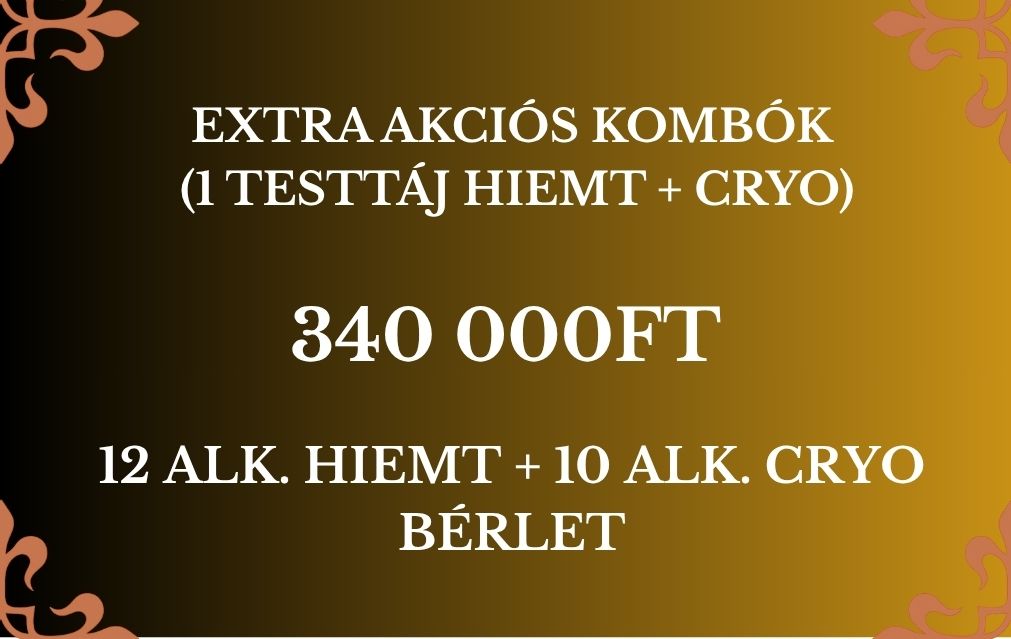 Extra Akciós Kombók (Hiemt + Cryo) - HATALMAS NYÁRI AKCIÓVAL!