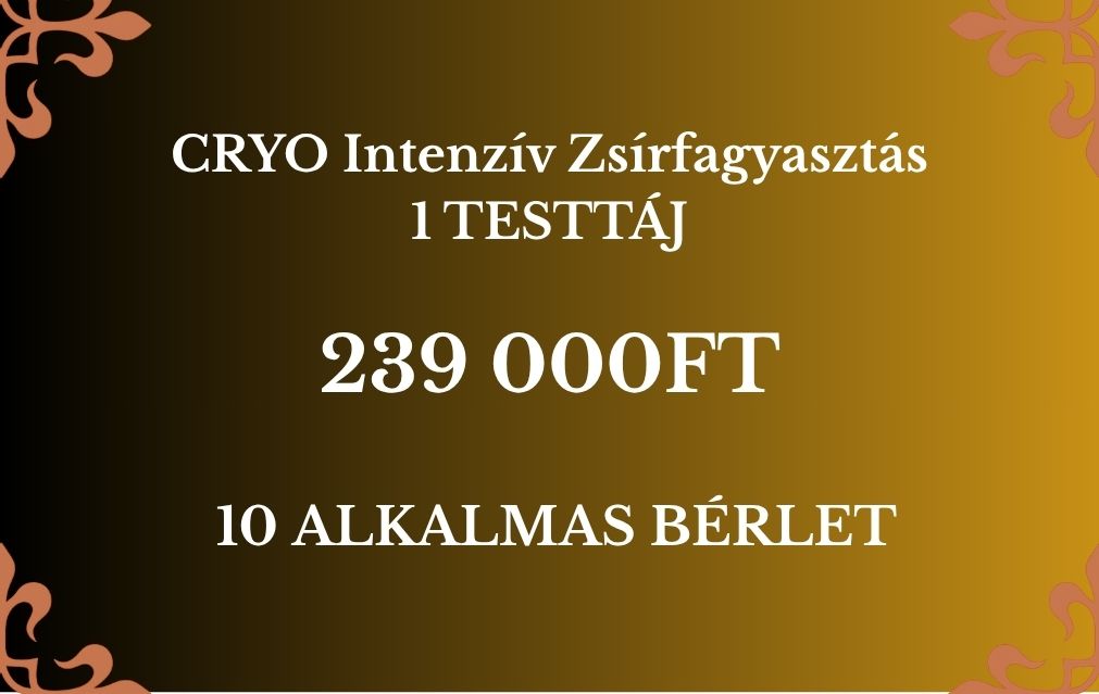 CRYO Intenzív Zsírfagyasztás - HATALMAS NYÁRI AKCIÓVAL!